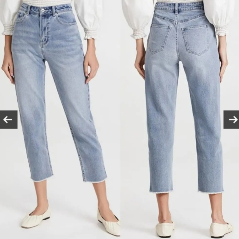 Something Navy High Waisted, Cropped Denim Jeans